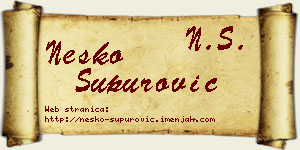 Neško Supurović vizit kartica